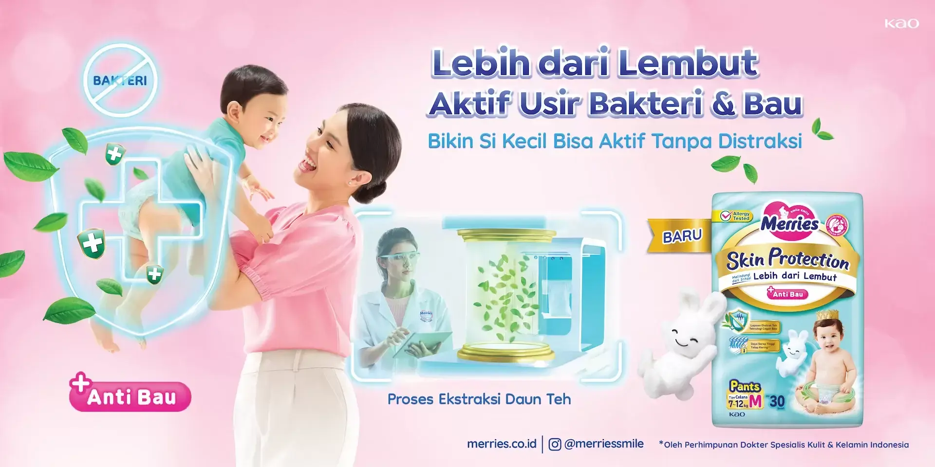 Lebih dari Lembut Aktif Usir Bateri & Bau